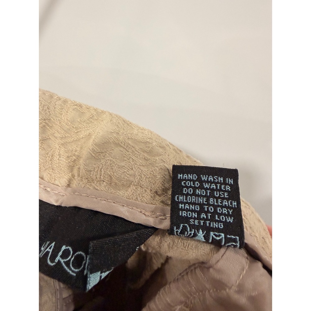 Cynthia Rowley Tan Textured Jacquard Slim Ankle Pants Womens Sz 4 Beige Stretch - Picture 10 of 10